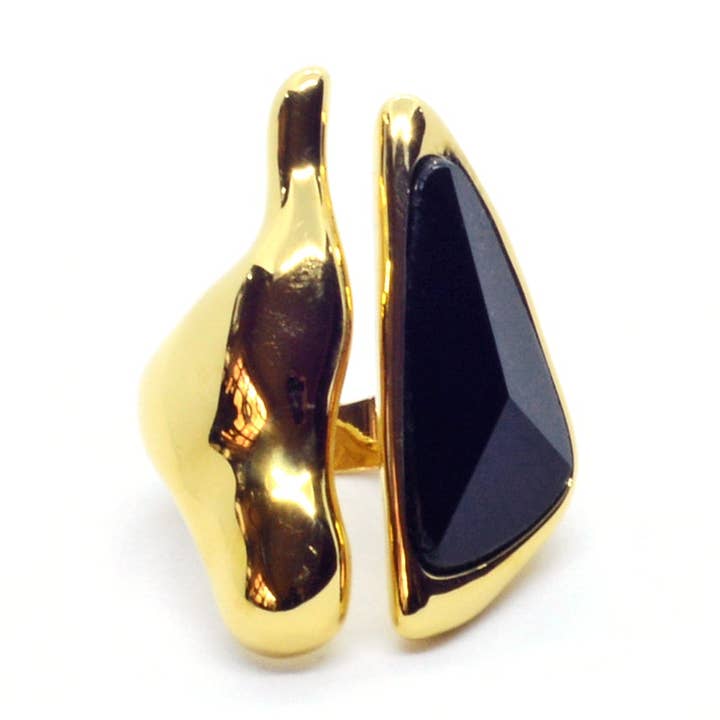 Ring RoxElle i svart agat för wholesale av Atelier Clash