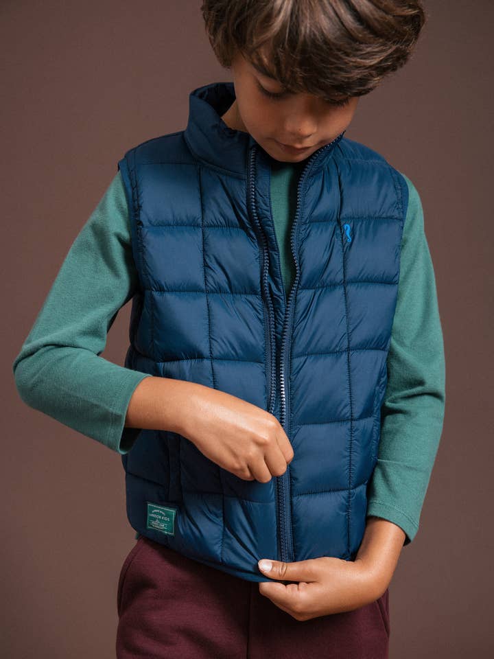 Plain Quilted Vest (581505-47) for wholesale by Lanidor Kids