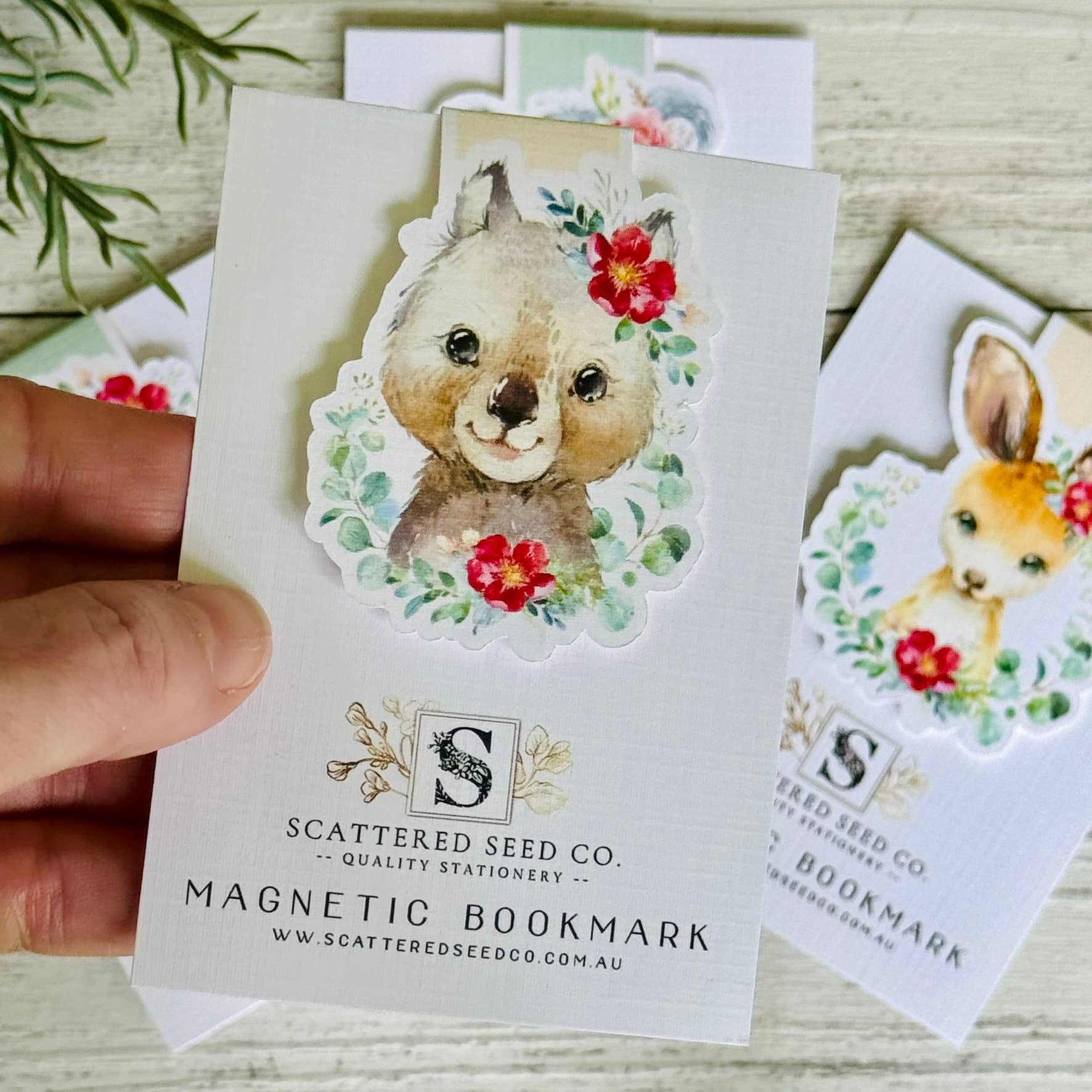 Scattered Seed Co - Wholesale Bookmark - Austalian Animals Magnetic Bookmarks 4 designs - Koala - Wombat - Kangaroo - Platypus6
