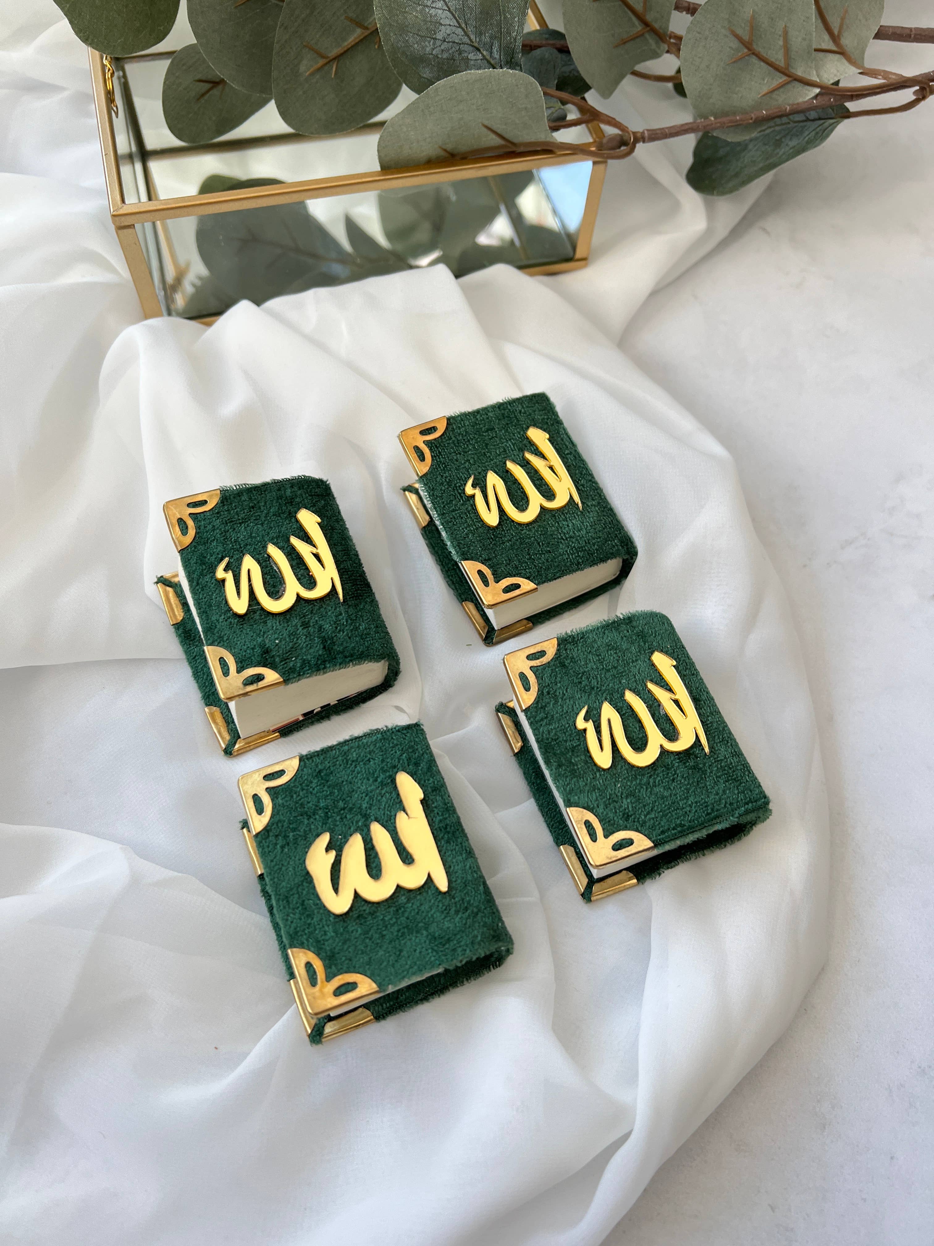 Uniq Favors - Wholesale Prayer Beads Necklace - Velvet Quran Gift in Box, Personalized Islamic Arabic Gift12