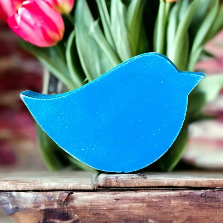 Primitive/Rustic Wood Bird Shelf Sitter for wholesale by Inkwood Crafters