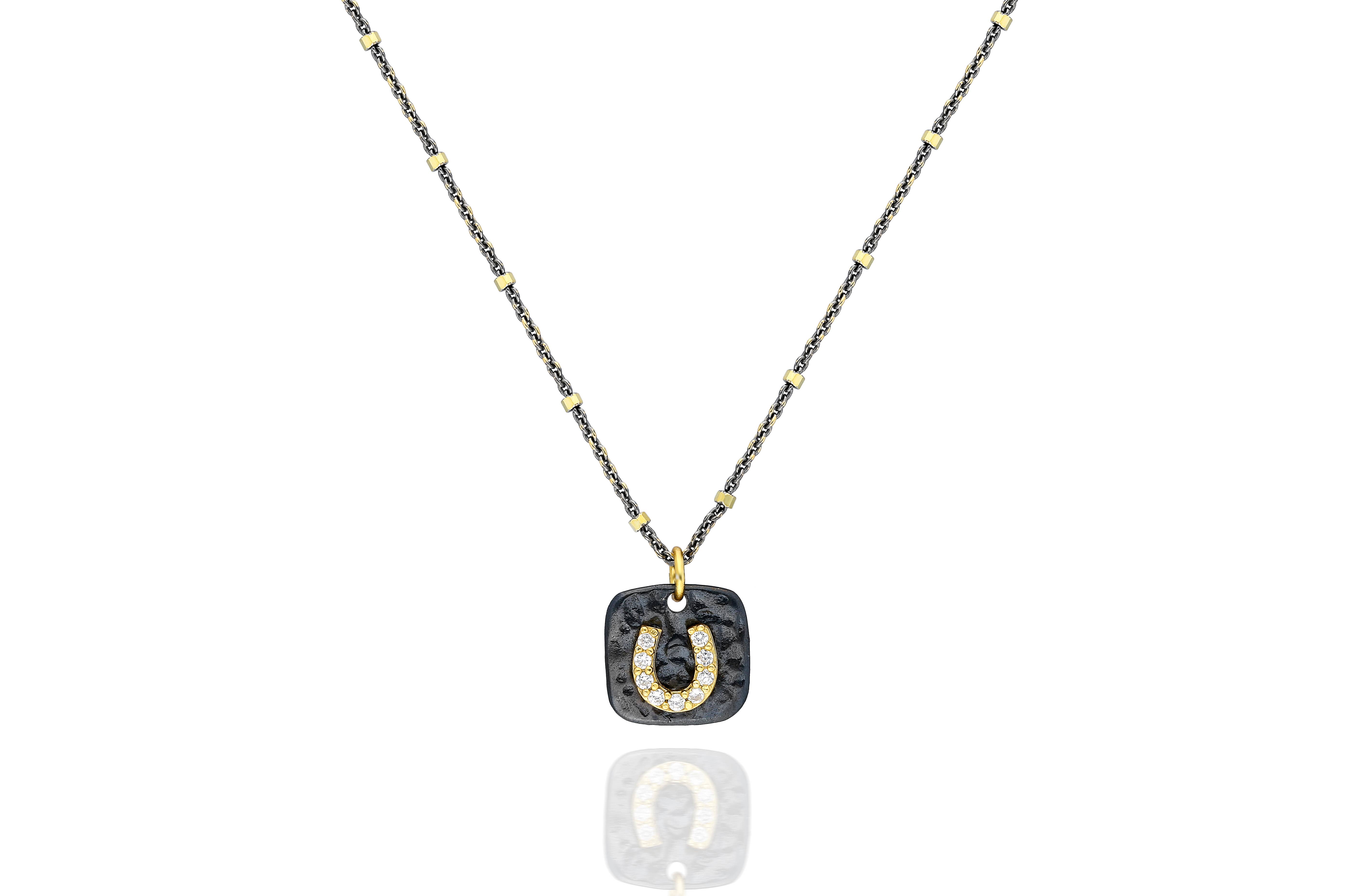 AJS Design Studio - Wholesale Pendant/Charm Necklace - Horseshoe good-luck charm necklace1
