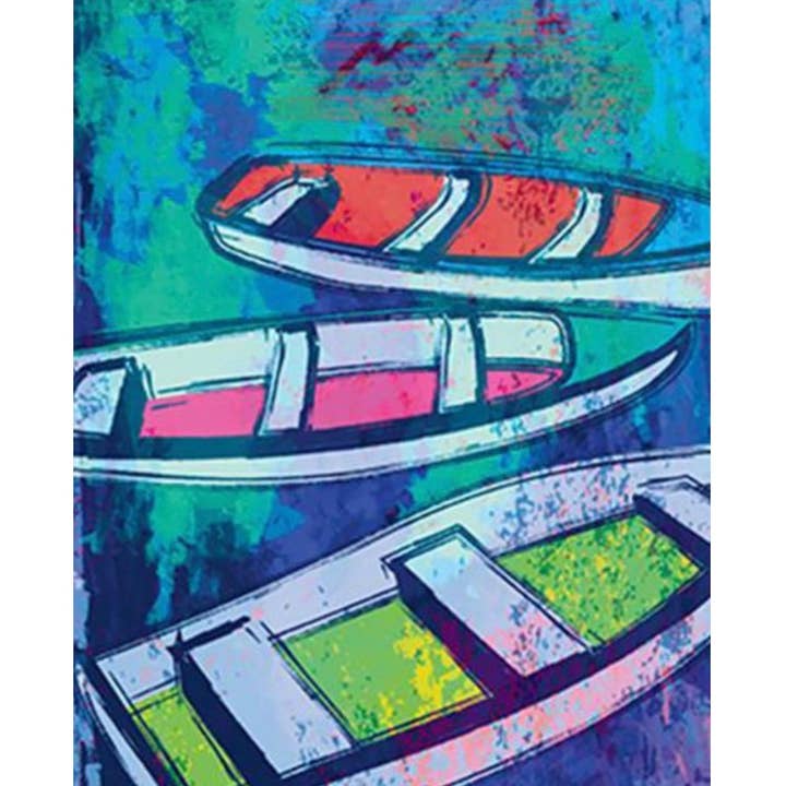 Beach towel "Boats in the Evening Light", 100% cotton for wholesale by my cocooning