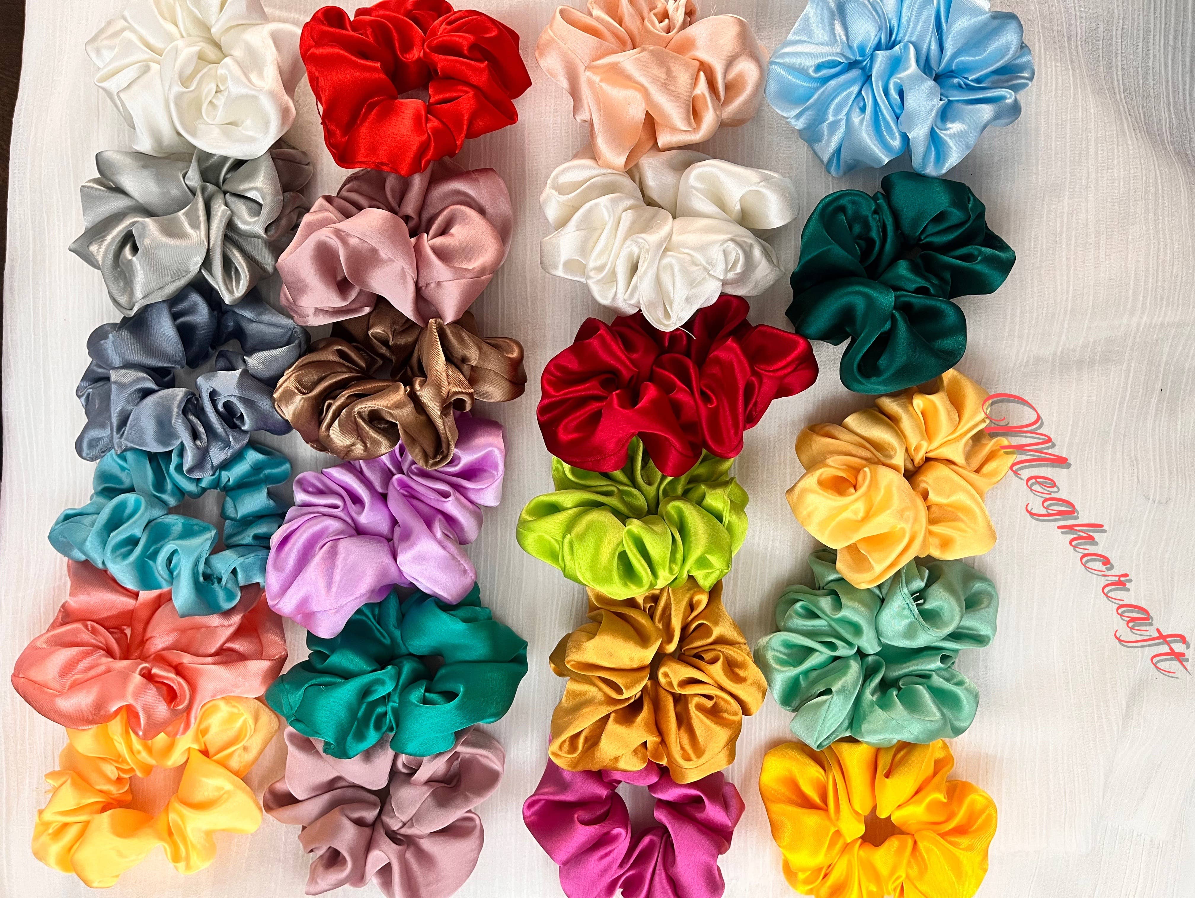 Meghcraft - Wholesale Scrunchie - Women's - Hair Scrunchies-Satin Scrunchies Bulk-Silk Scrunchy for Buns2