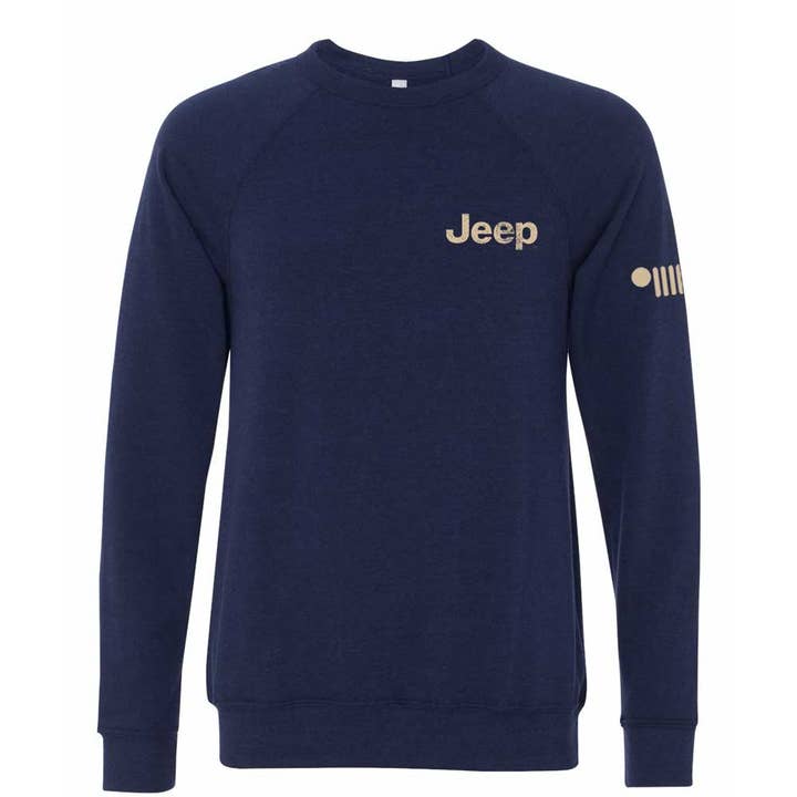Herre Jeep® Freedom To Roam Sweatshirt - Lyng Navy Blå for engroshandel hos Detroit Shirt Co.