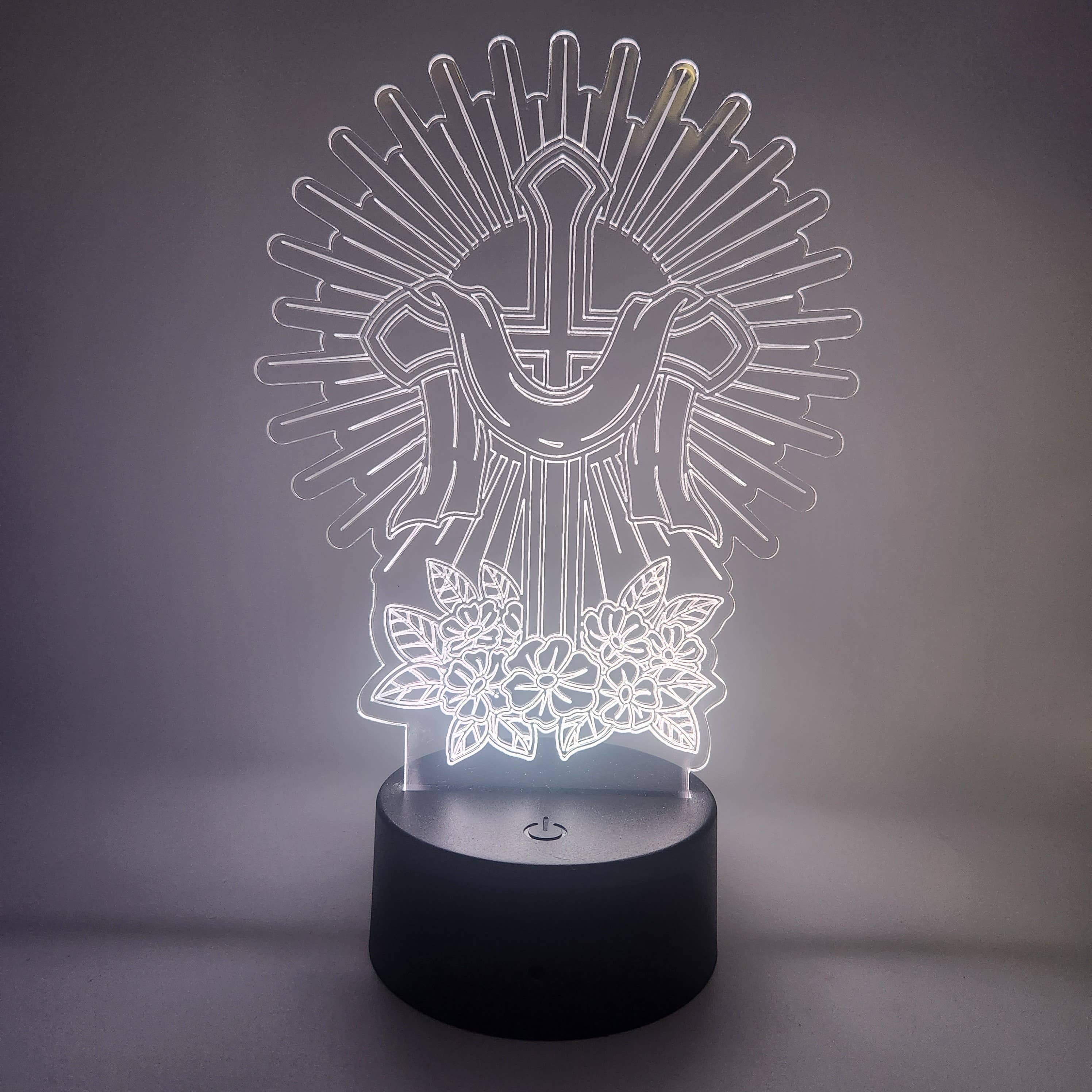 The 308 Collective - Venta al por mayor Lámparas decorativas/de escritorio - Luz LED de cruz cristiana | Regalos religiosos | Lámpara católica1