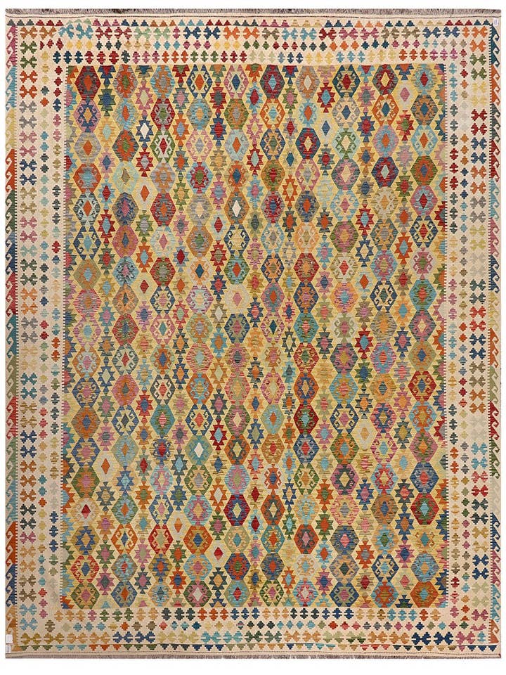 Tapis Kilim de Maimana Afghanistan - 496 x 383 cm pour la vente par Imaco Rugs
