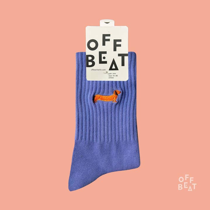Offbeat – wholesale Socks – Unisex – Gestickter Dackel I Großhandel0