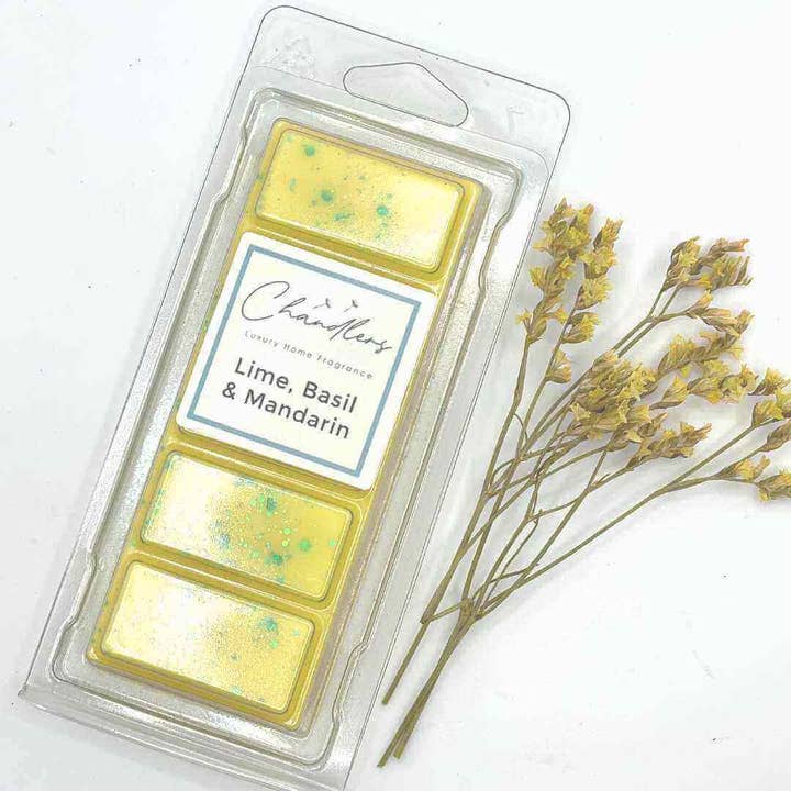 Lime, Basil & Mandarin Soy Wax Melt for wholesale by Chandlers Wax Melts