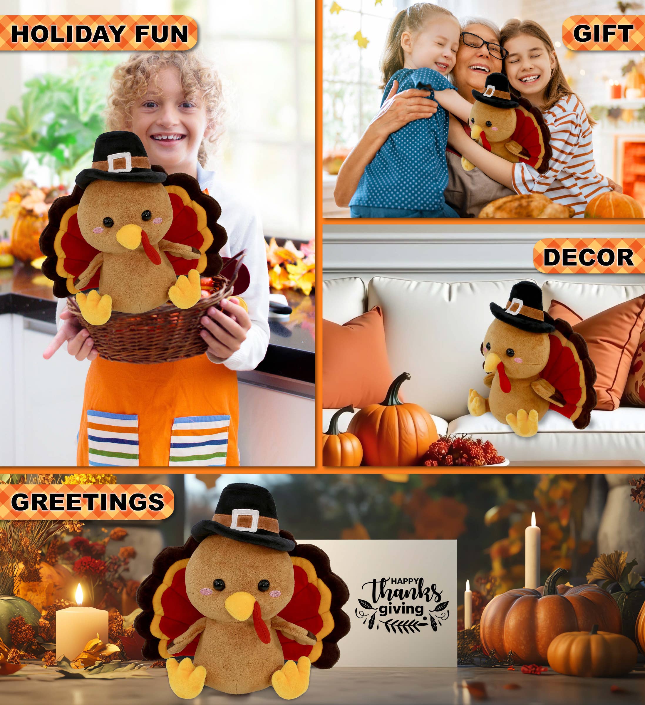 Cota Global - Wholesale Stuffed/Plush Toy - Kids & Baby - Plush - Turkey 10"3
