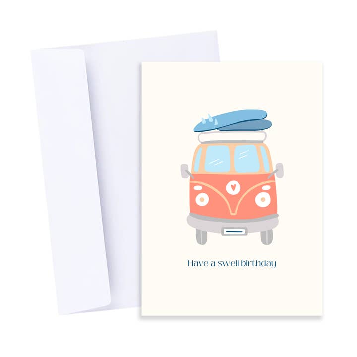 Popsy Press - Wholesale Birthday card - Have a Swell Birthday - Beach Themed Happy Birthday Card