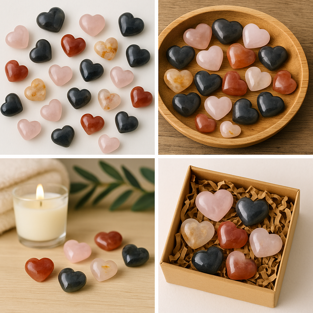 Kreateur Miami - Wholesale Spiritual Stone/Crystal - 5 KG Lot – Mixed Mini Crystal Hearts1