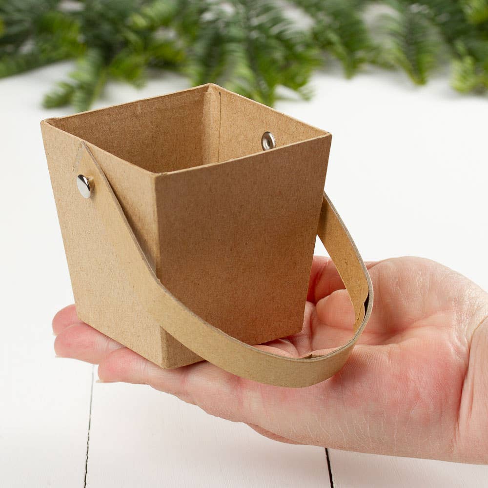 Factory Direct Craft – Cesta por atacado – Cesto Quadrado de Papel Machê com Asa2