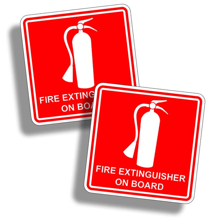 Real Sticky - Wholesale Sticker - Fire Extinguisher On Board - Red1