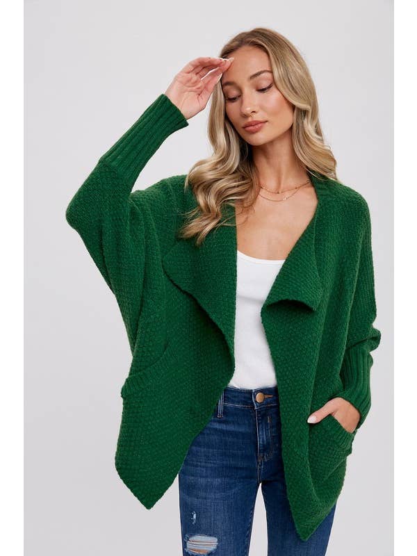 Vanilla Monkey - Wholesale Cardigan - Women's - Waffle Cocoon Sweater Cardigan