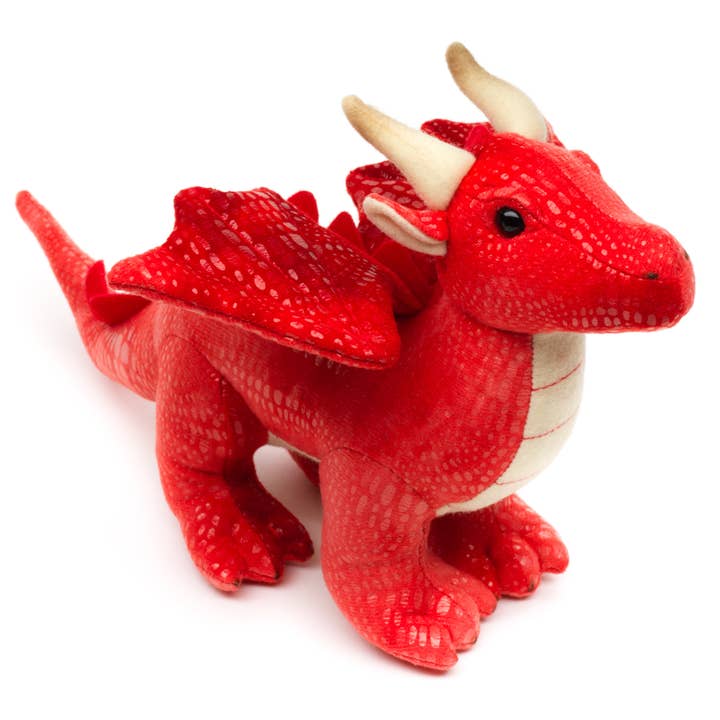 Uni Toys - Vente Peluche – enfant et bébé - Dragon rouge - 26 cm (longueur) - doudouille/peluche