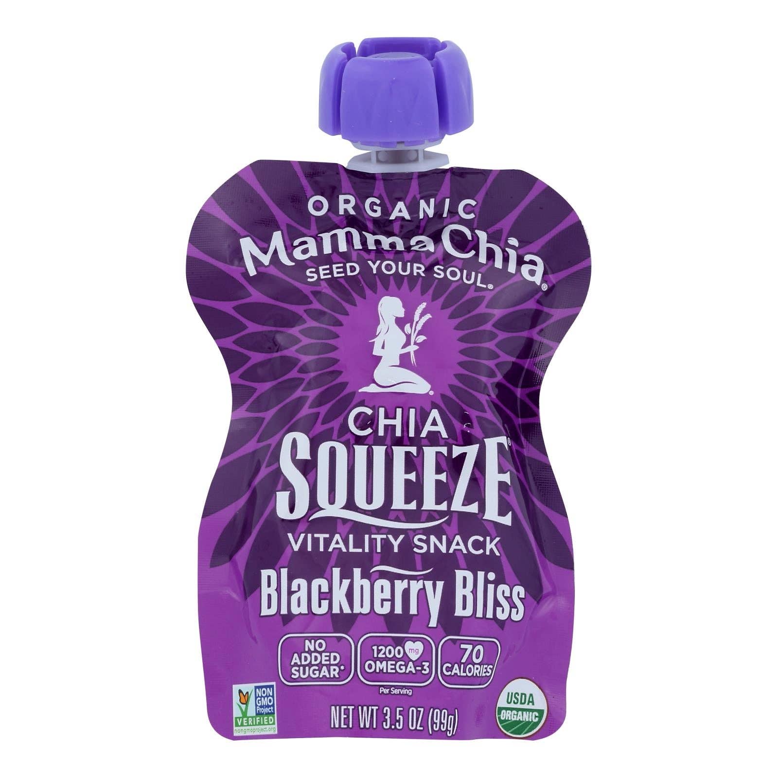 Ware Spark - Wholesale Fruit Snacks - Mamma Chia Squeeze Vitality Snack - Blackberry Bliss - Case Of 16 - 3.5 Oz.0