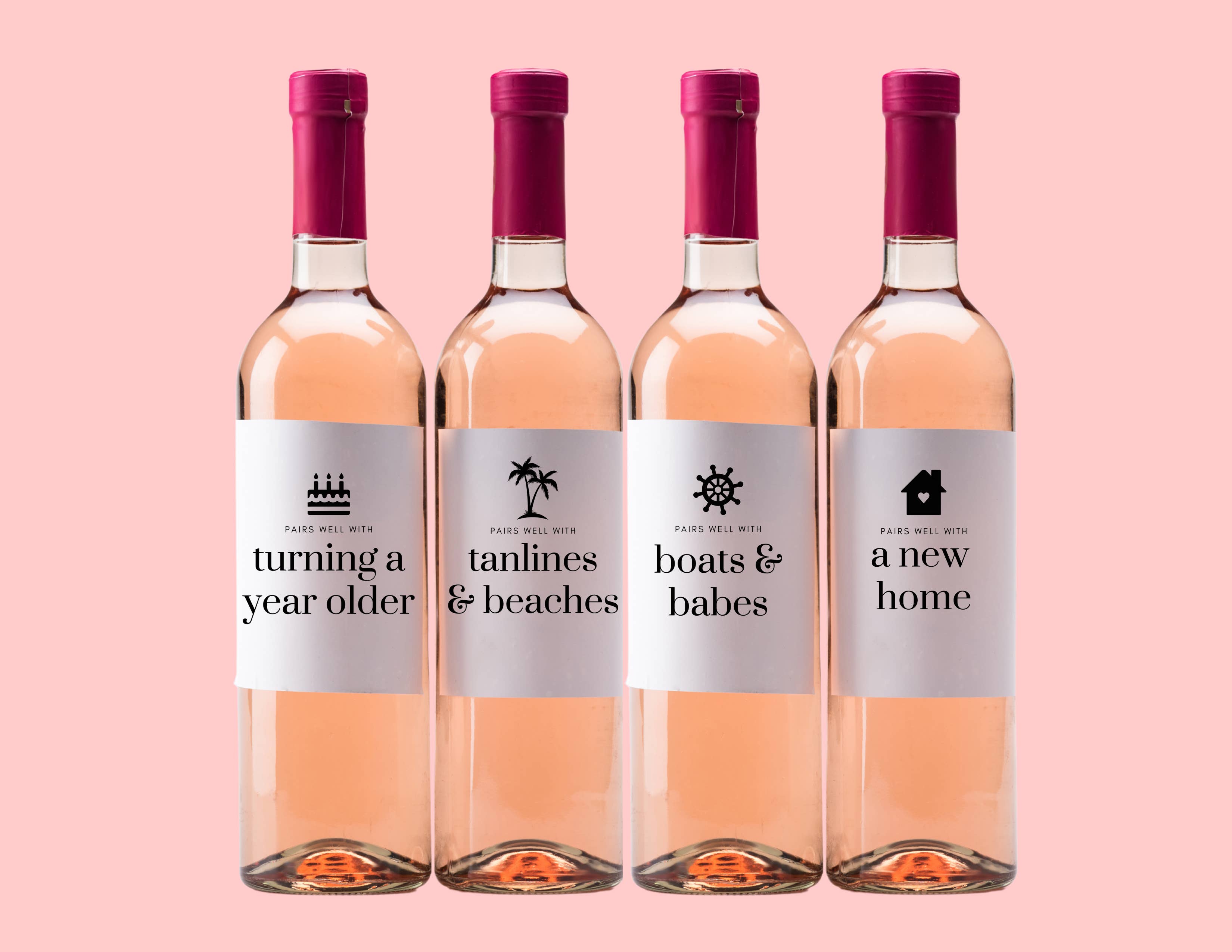 Deeva Design Studio - Wholesale Gift Tag Label - "Perfect Pairings" Wine Sticker Label3