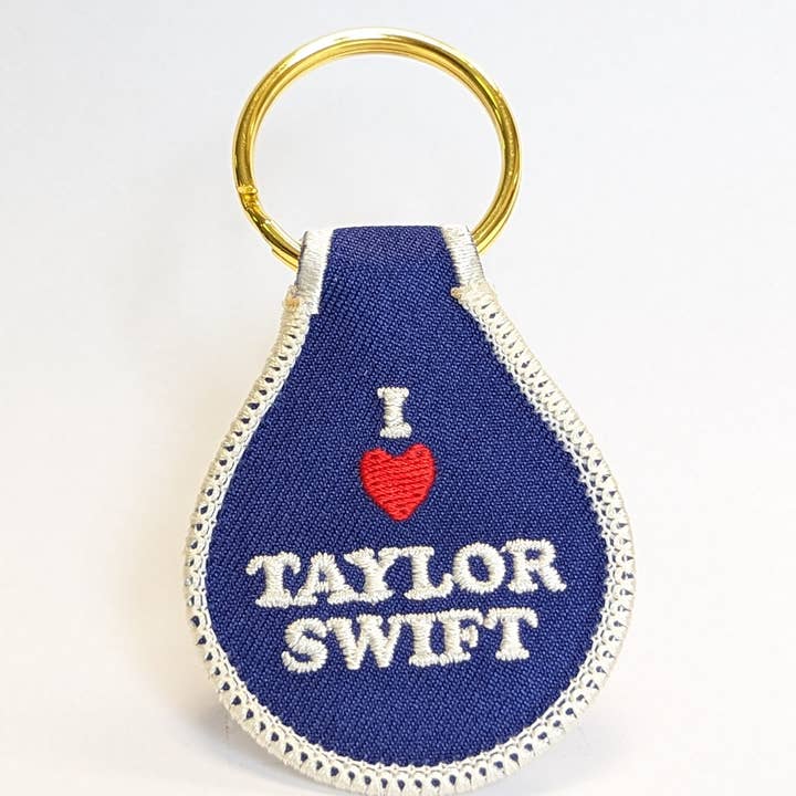 He Said, She Said - Wholesale Keychain - Unisex - I Heart Taylor Swift Embroidered Key Tag
