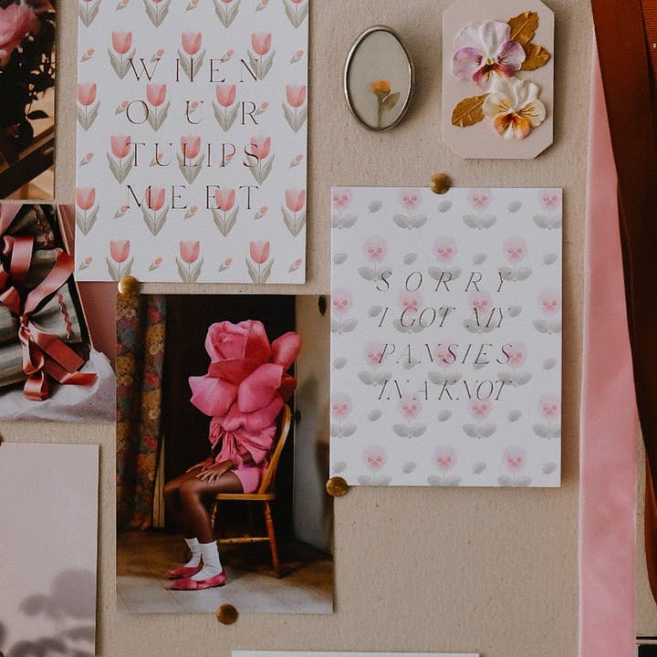 Flower Heads - Wholesale Everyday Greeting Card - Sorry I Got my Pansies in a Knot | Apology | Greeting Card2