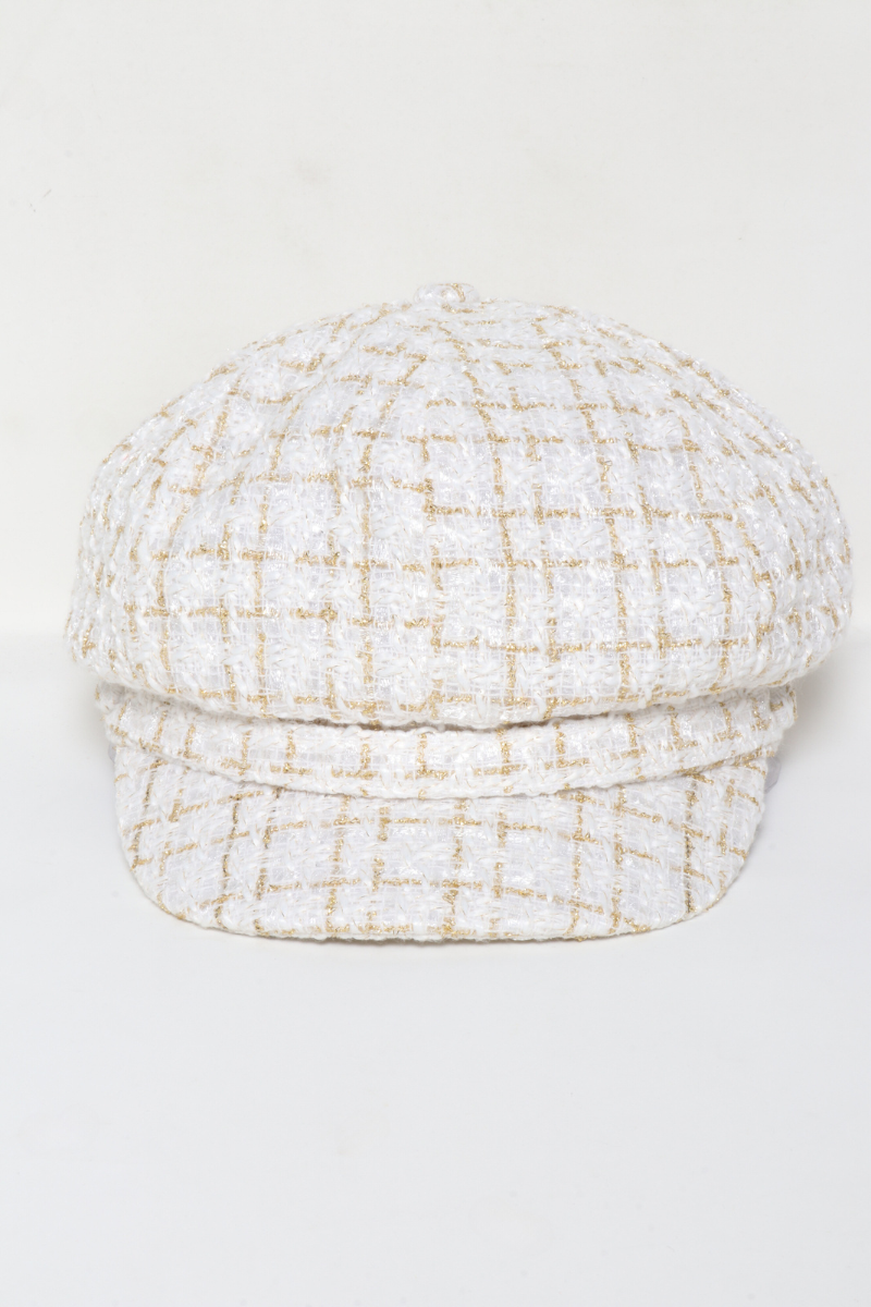 David And Young - Wholesale Newsboy/Schoolboy Hat - Women's - Glittery Tweed Over Sized Cabbie Fall Winter Hats5