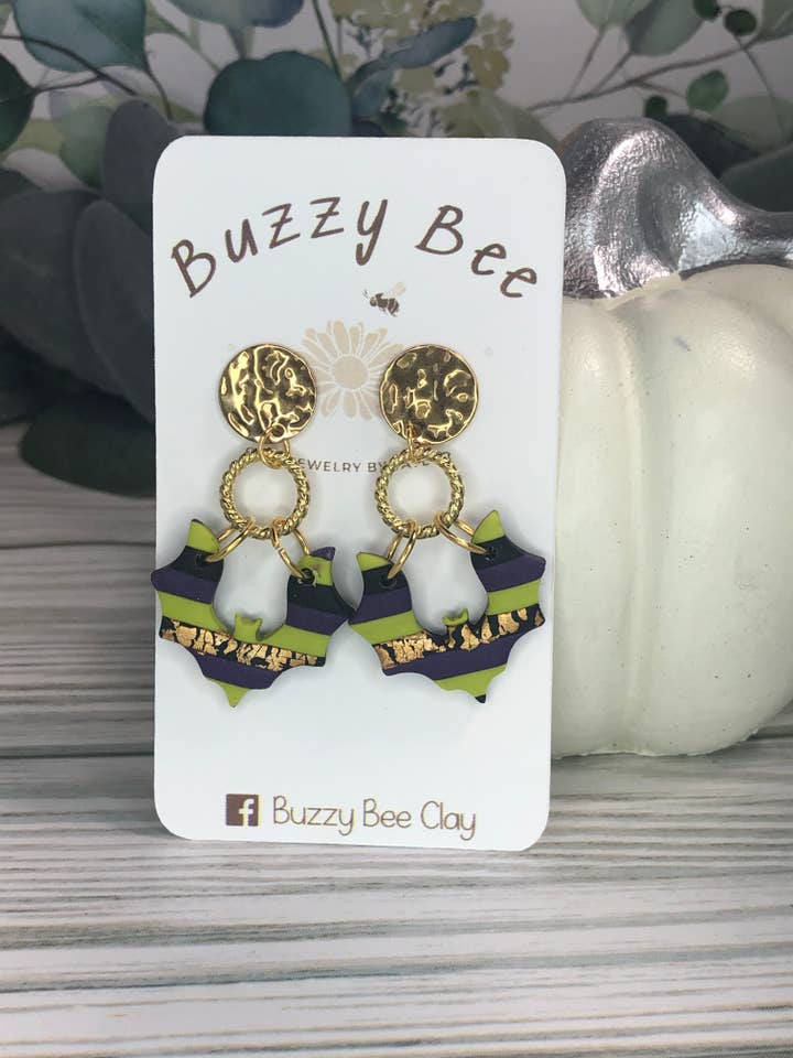 Bat dangles for wholesale by Buzzy bee clay