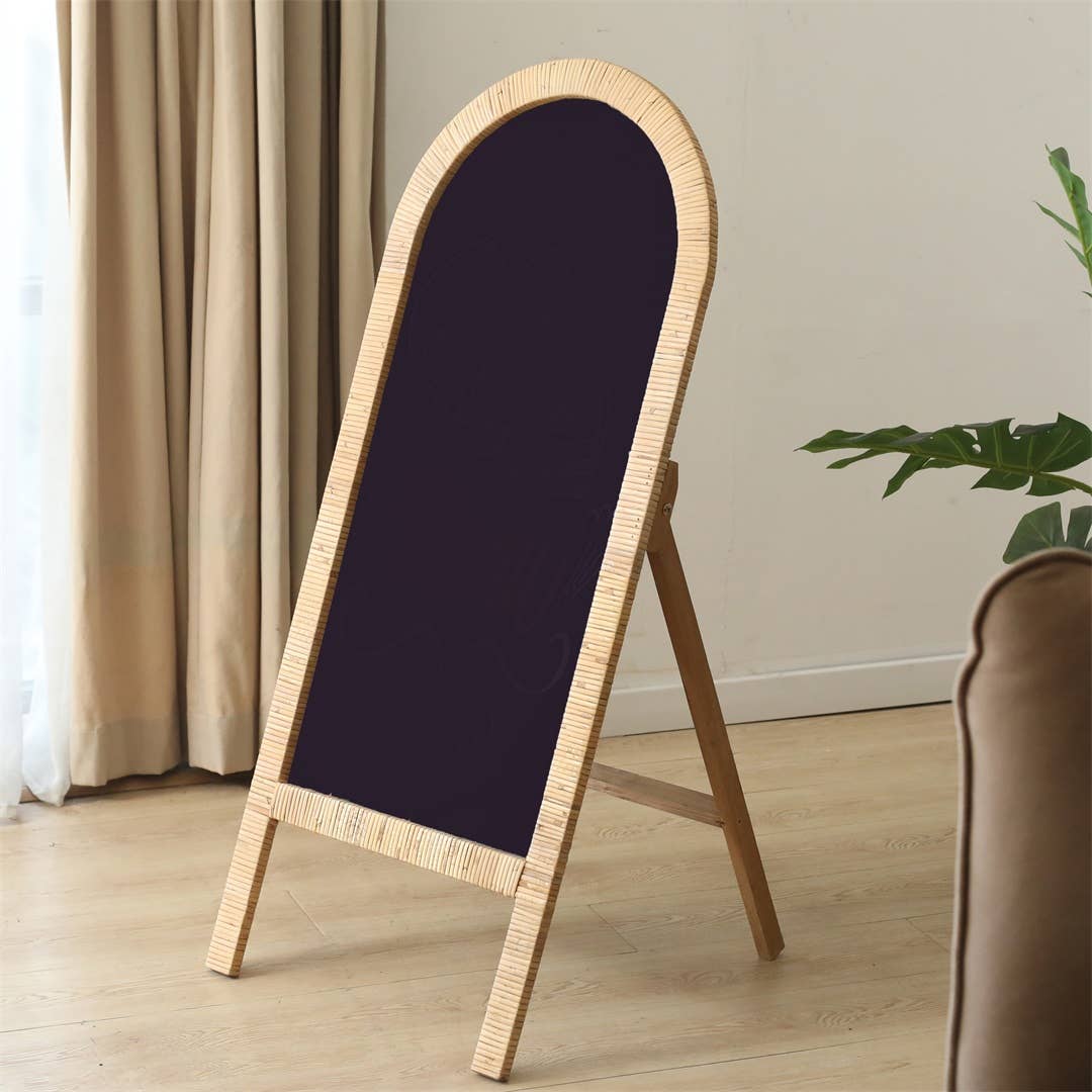 Cheungs Home Decor - Wholesale Chalkboard - Roussilon Curved Rattan Wrapped Standing Chalkboard7
