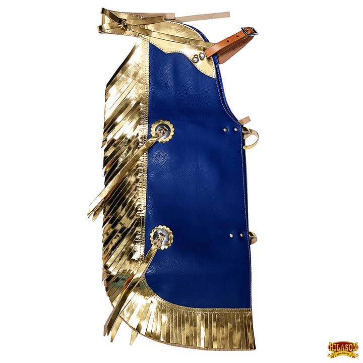 HILASON - Wholesale Horseback Riding Gear - Hilason Junior Youth Bull Riding Pro Rodeo Leather Protective Vest Chaps12