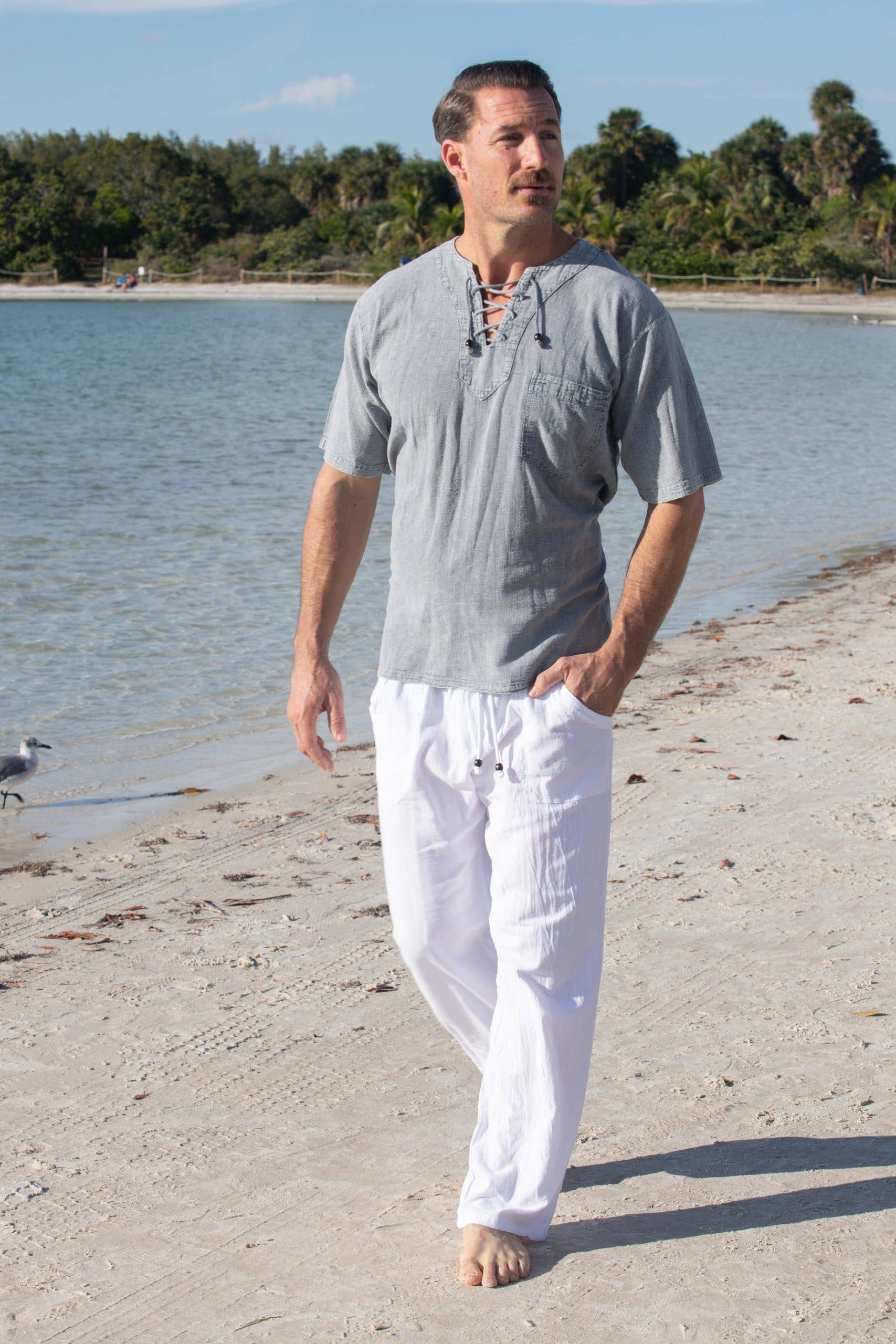 Cotton Natural - Wholesale Pants - Men's - Santorini Pants1