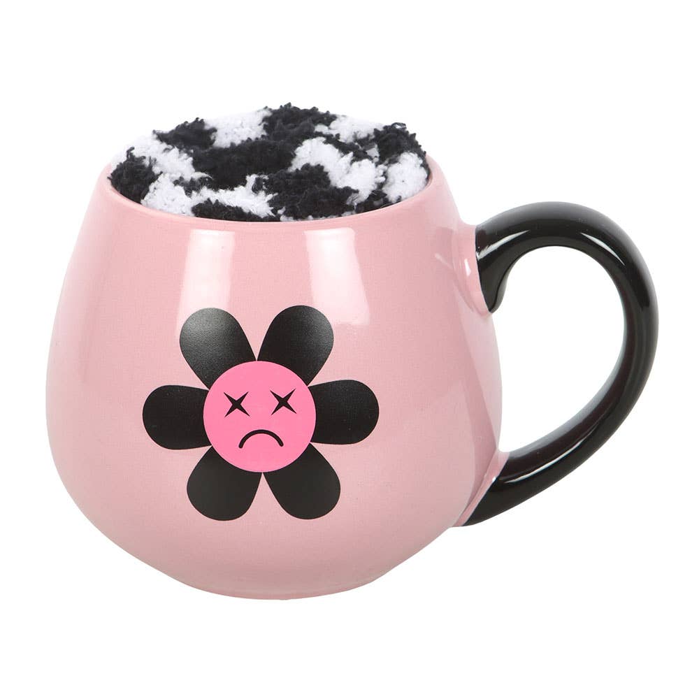 Something Different Wholesale – wholesale Coffee mug – Sad Flower Mug and Socks Set2