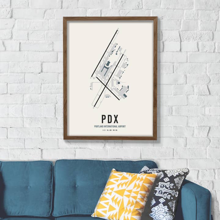 Mr City Printing - Wholesale Art Print - Portland Airport Map Art2