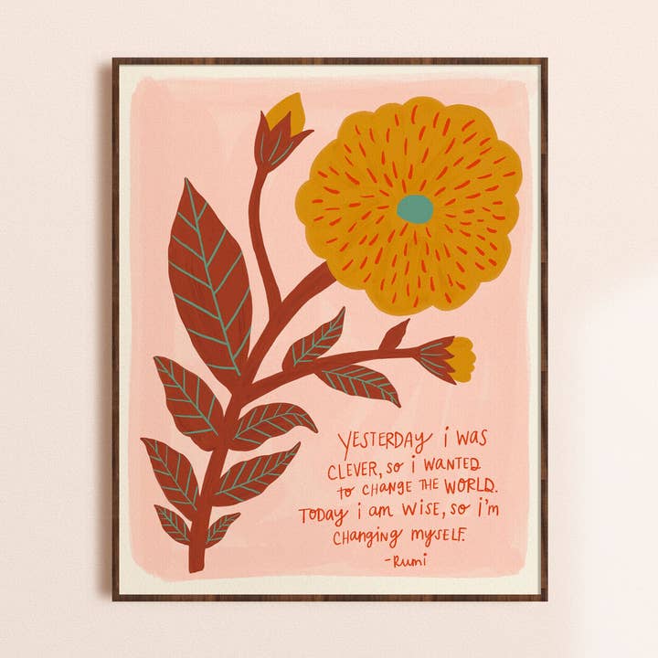 Dream Folk Studio - Wholesale Art Print - Rumi Quote - Art Print0