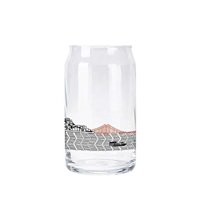 Beyond Cushions Corporation - Wholesale Drinking Glass/Cup - SAN FRANCISCO BEER CAN SHAPE GLASS 16 OZ3