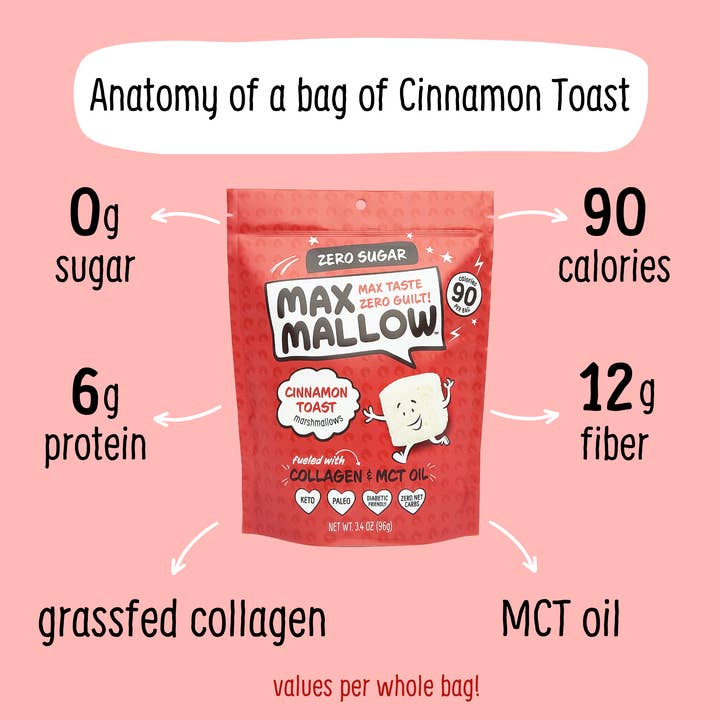 Max Sweets - Wholesale Marshmallow - Cinnamon Toast Max Mallow - Sugar Free Marshmallow
