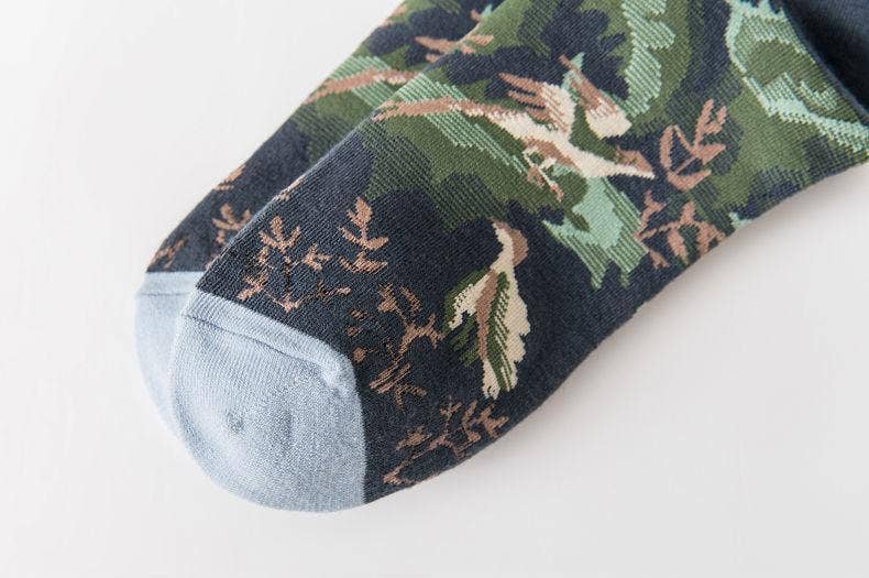 Tourtiwi - Wholesale Socks - Unisex - Women's Retro Middle Socks Oil Painting Pattern Socks8