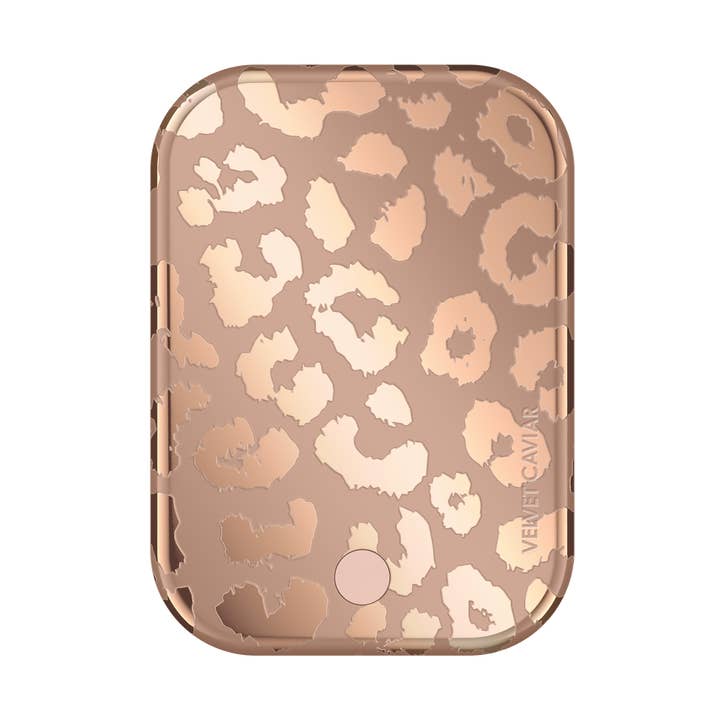 Wireless Phone Charger - Bronze Chrome Leopard for wholesale by VELVET CAVIAR