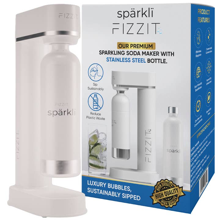 FIZZIT - Wholesale Kitchen appliance - Fizzit Spärklï Carbonated Water Soda Maker with Stainless Steel Bottle Included8