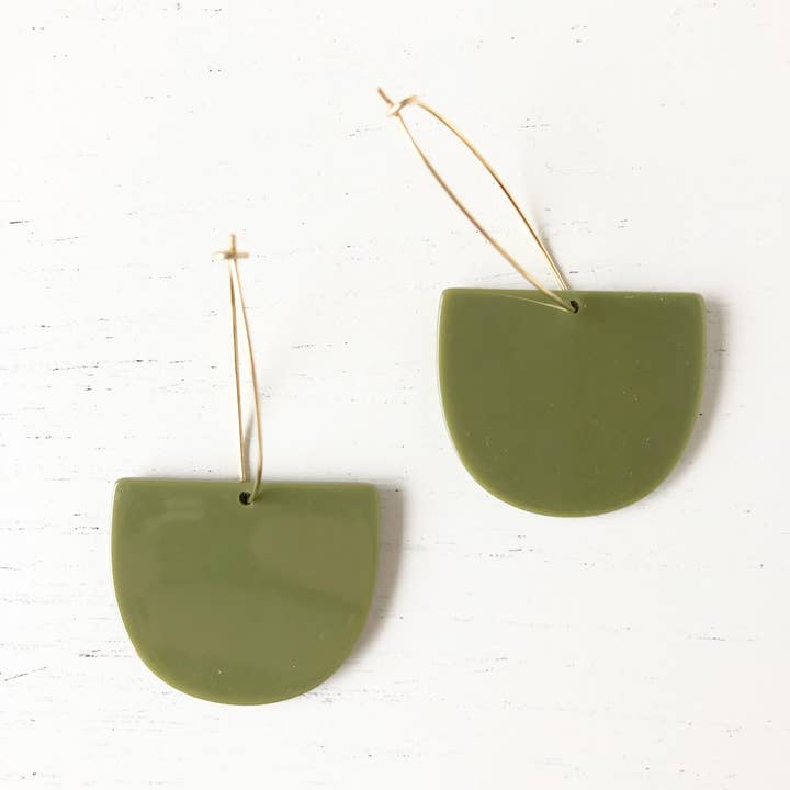 Stoll & Heart – Engroshandel Hængeøreringe og creoløreringe – Den moderne Army Green Skildpadde øreringe0