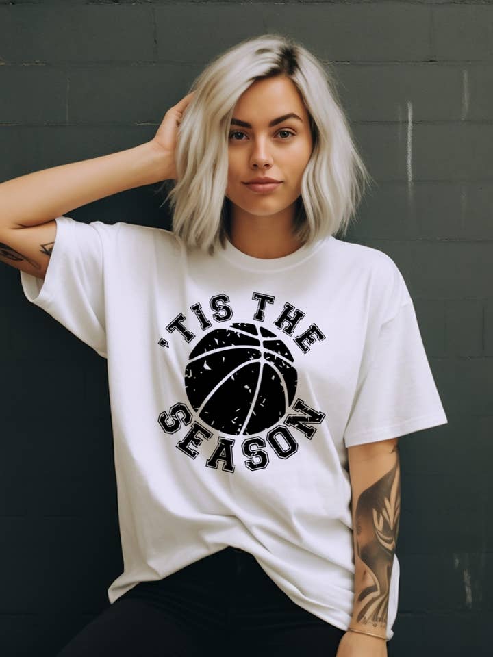 'Tis The Season Basketball Adult Tee for wholesale by Uncommon Label