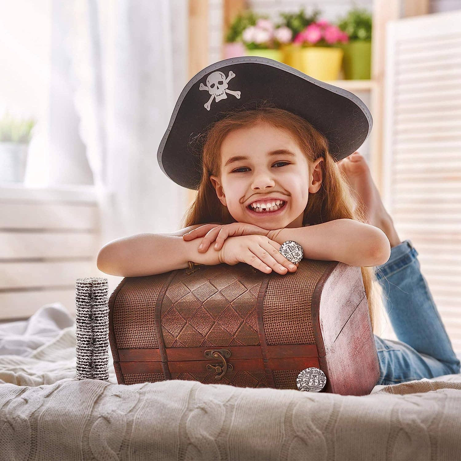 Leib Games - Vente Jeux de société - Pièces de pirate en métal argenté pour jeux de société - 100 pièces, taille L2