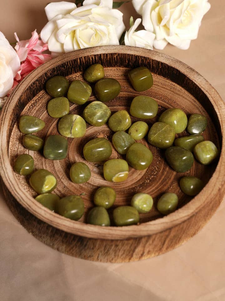 Jade Polished Healing Crystal Tumblestone for wholesale by Femme Luxe