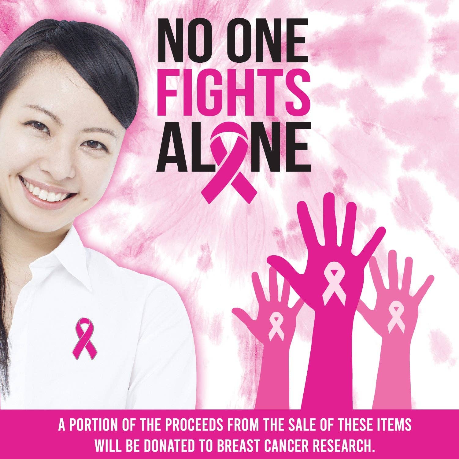 Novelty Closeout - Wholesale Lapel Pin/Button - Breast Cancer Awareness Enamel Tac Pin Assortment- 12/Pack1