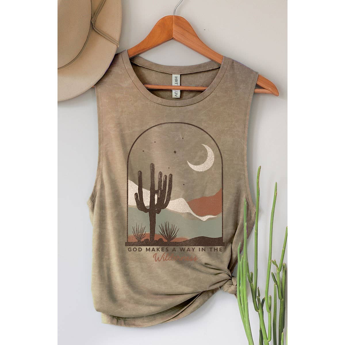 HRTandLUV - Vendita all'ingrosso Canotta - Donna - CANOTTA GRAFICA MINERALE "GOD MAKES A WAY"2