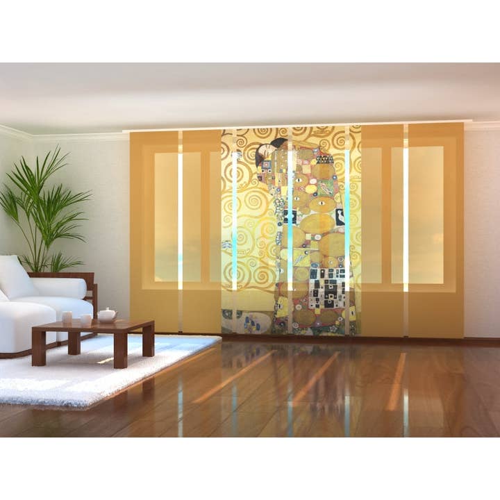 Lot de 6 rideaux à panneaux Gustav Klimt The Hug pour la vente par IlyDecor
