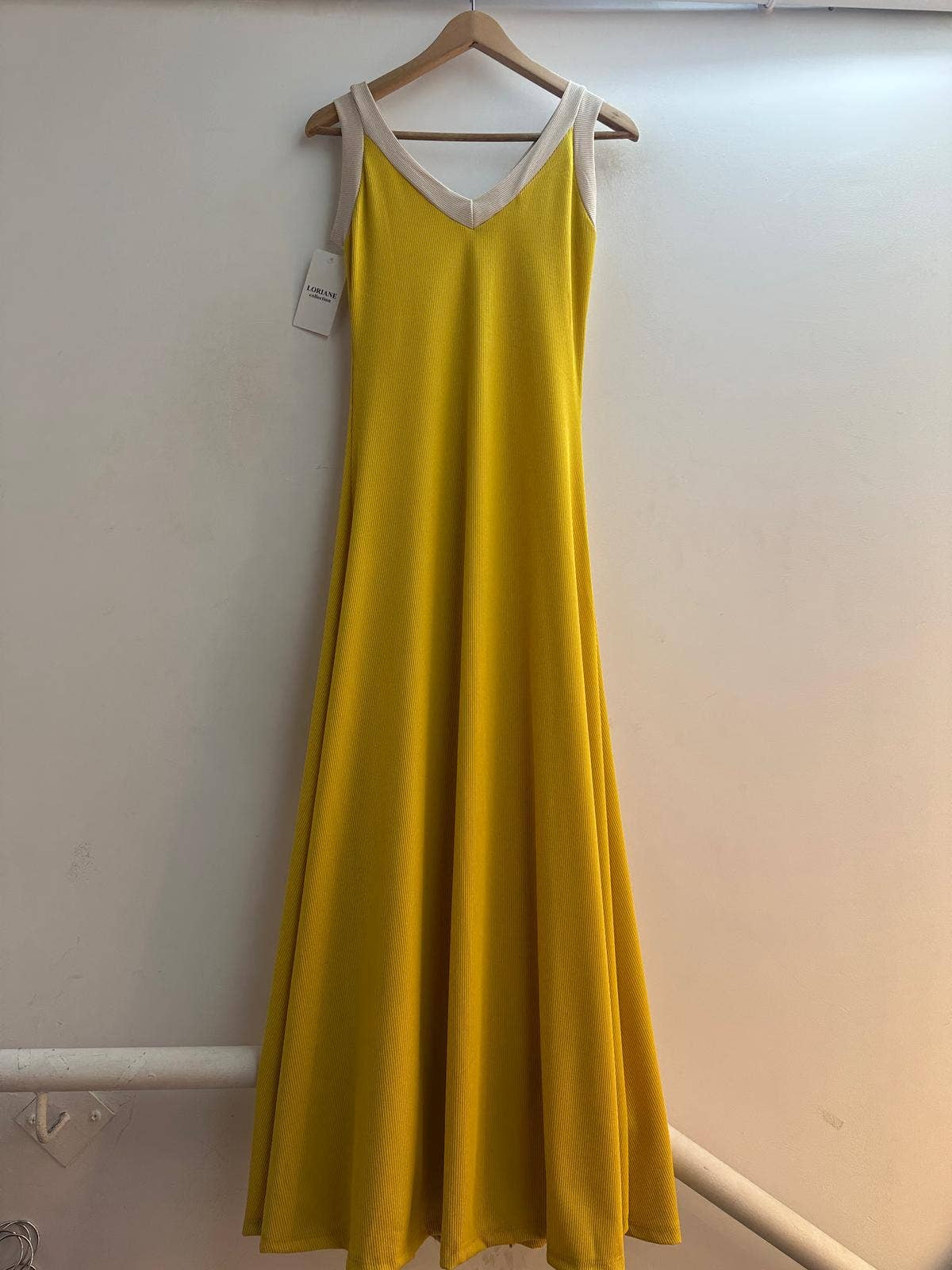 LORIANE - Vendita all'ingrosso Vestito - Donna - 9655 Abito lungo bicolore con spalline9