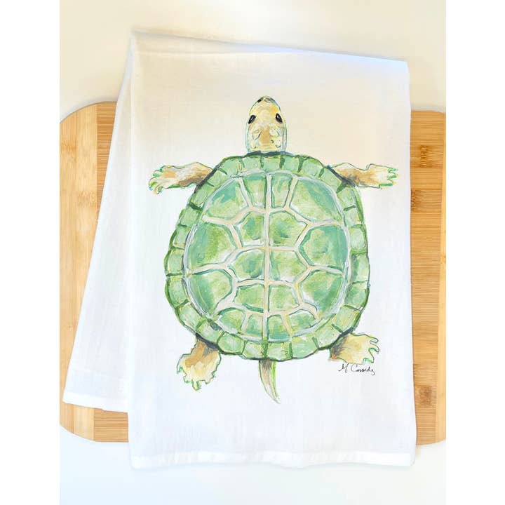 Sea Turtle Kitchen Towel for wholesale by Pamela Cassidy Designs