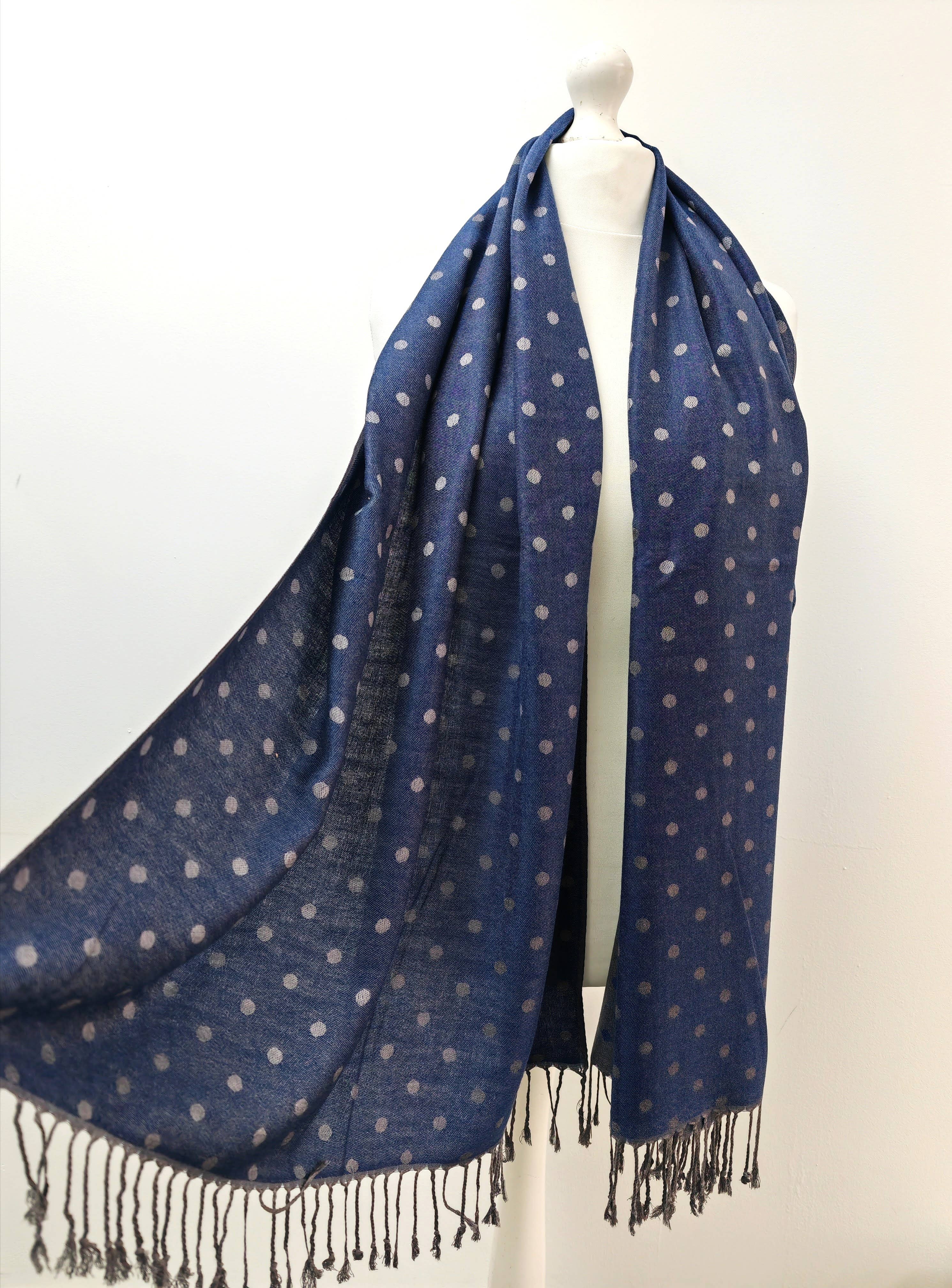 Superbia – wholesale Scarf – Women's – Super Soft Reversible Pashmina scarf /Shawl - C48-1 Dots1