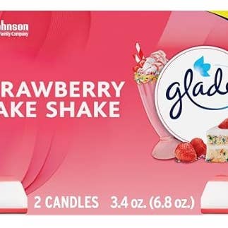 EcoQuality - Wholesale Jar/filled candle - Glade Candle Strawberry Cake Shake, 3.4oz
