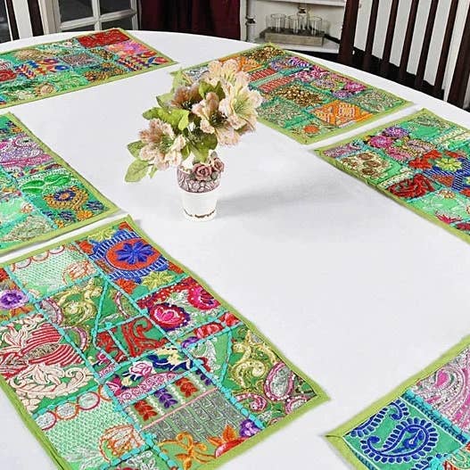 GYPSY STUDIO - Wholesale Placemat - New Kitchen & Dinning Handmade Cotton Patchwork Placemats 4