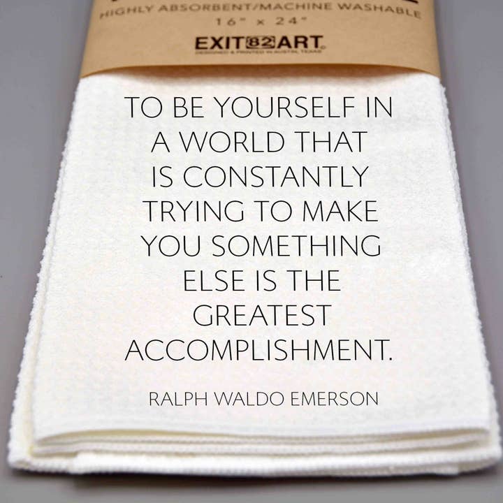 Sich selbst sein - Emerson - Geschirrtuch für den Großhandel von EXIT82ART